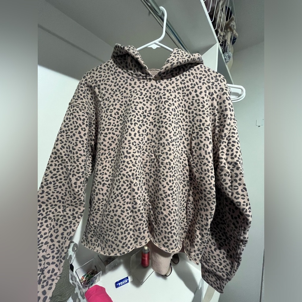 A&F cheetah sweatshirt